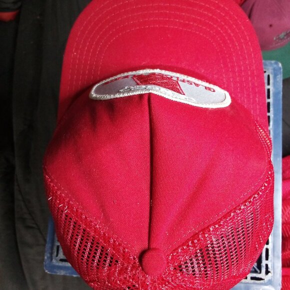 Deadstock Vintage Gensco Glasfloss Pleats Patch Snap Trucker Hat Cap - Picture 6 of 8